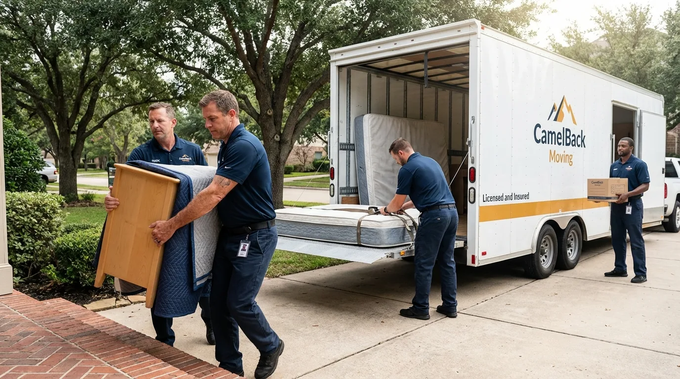 Crew loading residential truck for cross-state move from Ridgway, PA